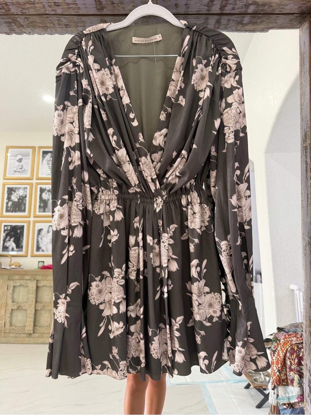 Zunilda Gutierrez Mini Floral Dress